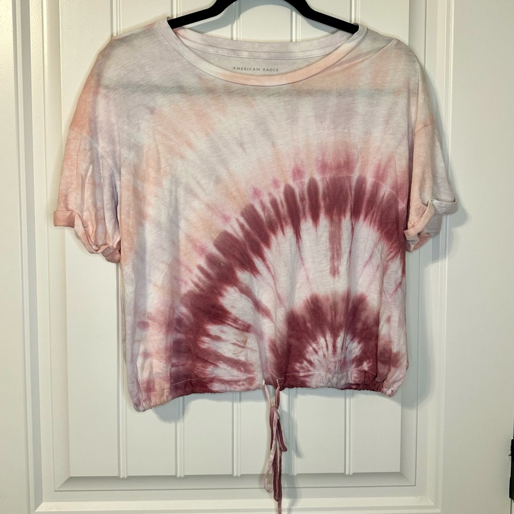 American Eagle Women’s Medium Tie Dye Short Sleeve Colorful T-Shirt